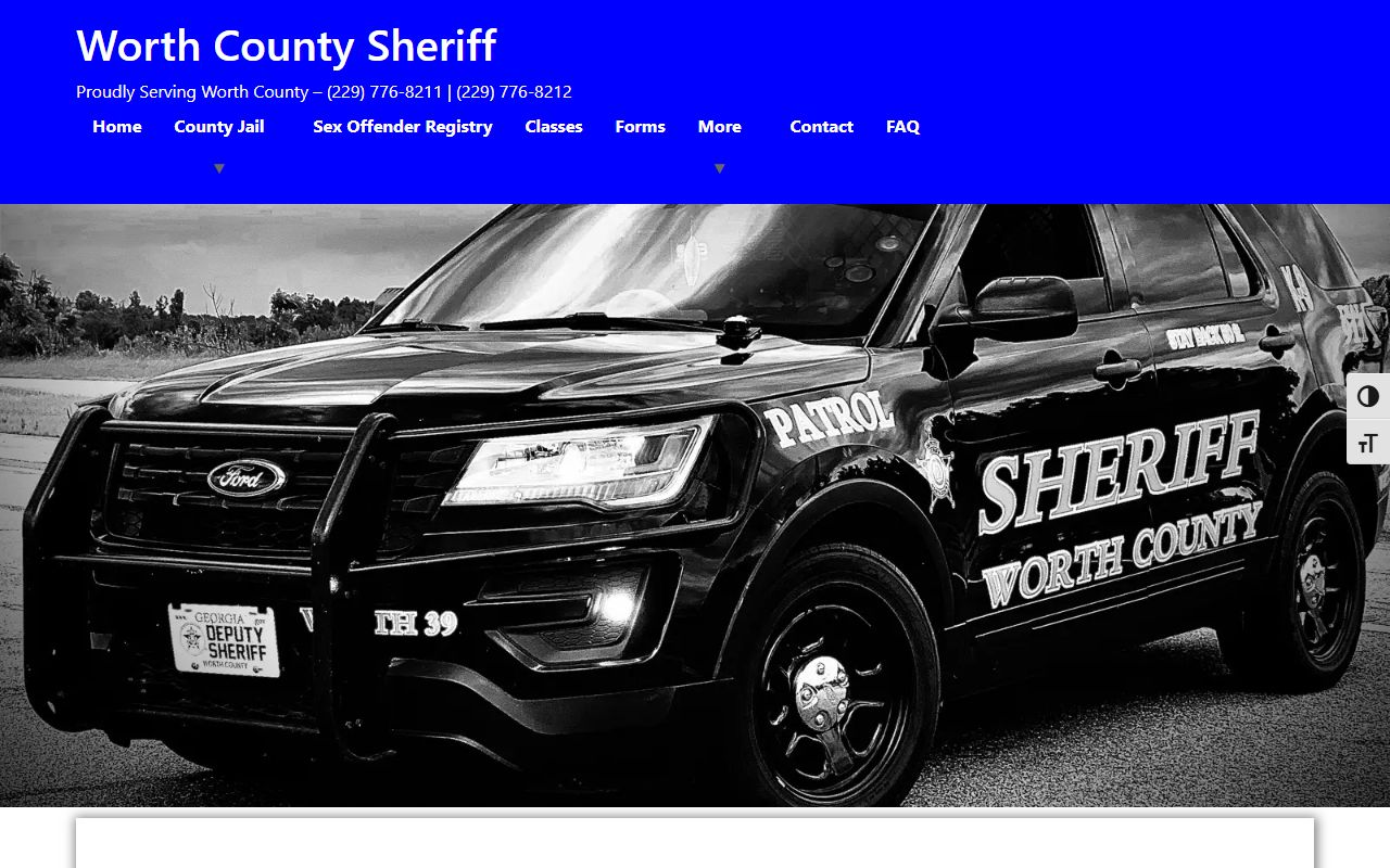 Worth County criminal court records Sheriff official site