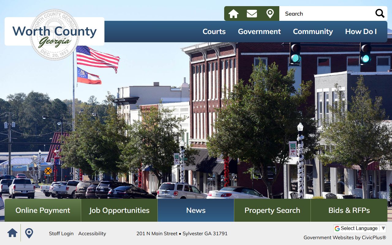 Worth County court records official county homepage