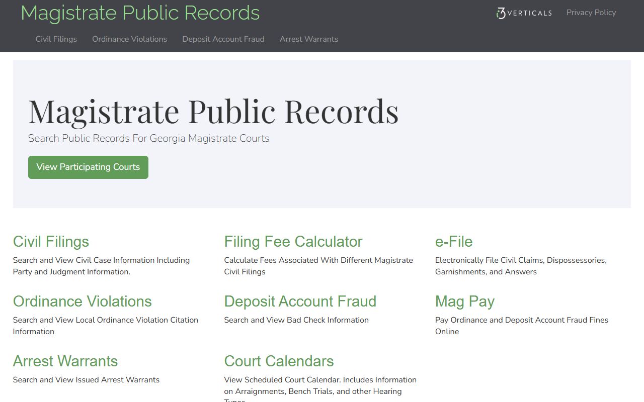 Worth County probate records separate Georgia Magistrate Records portal